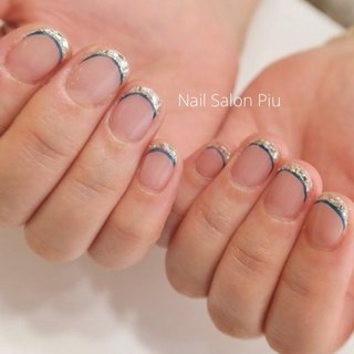 フレンチ/ラウンド/ショートネイルのネイルデザイン｜ネイルブック