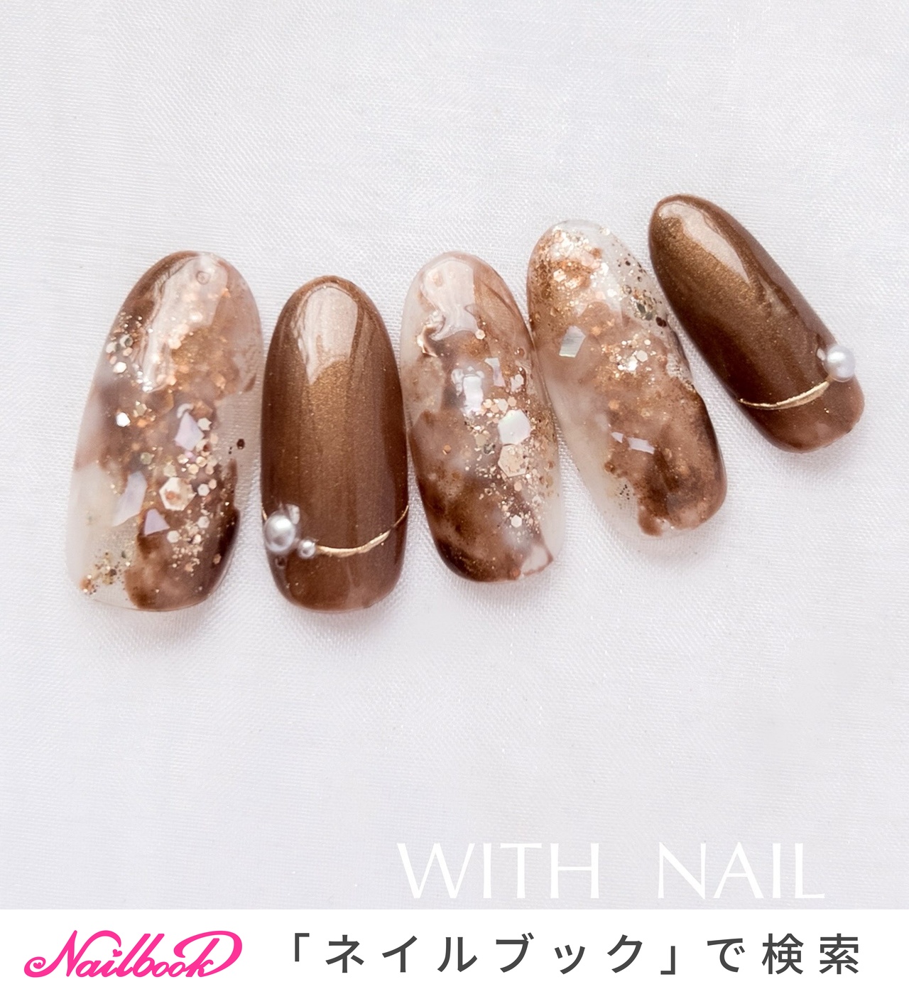 大理石/キラキラのネイルデザイン｜ネイルブック