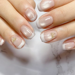フレンチネイル(フレンチ)/8月ネイルのネイルデザイン｜ネイルブック