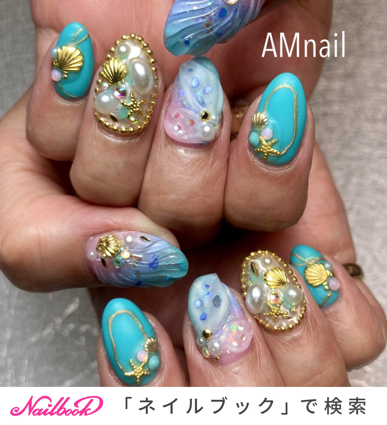 マーメイドネイル(マーメイド/人魚の鱗)のネイルデザイン｜ネイルブック