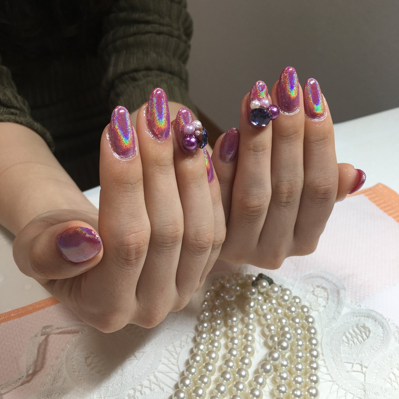 オールシーズン ハンド ユニコーン ピンク ジェル 名古屋市天白区 自宅ネイルサロン Eri Nailのネイルデザイン No ネイルブック