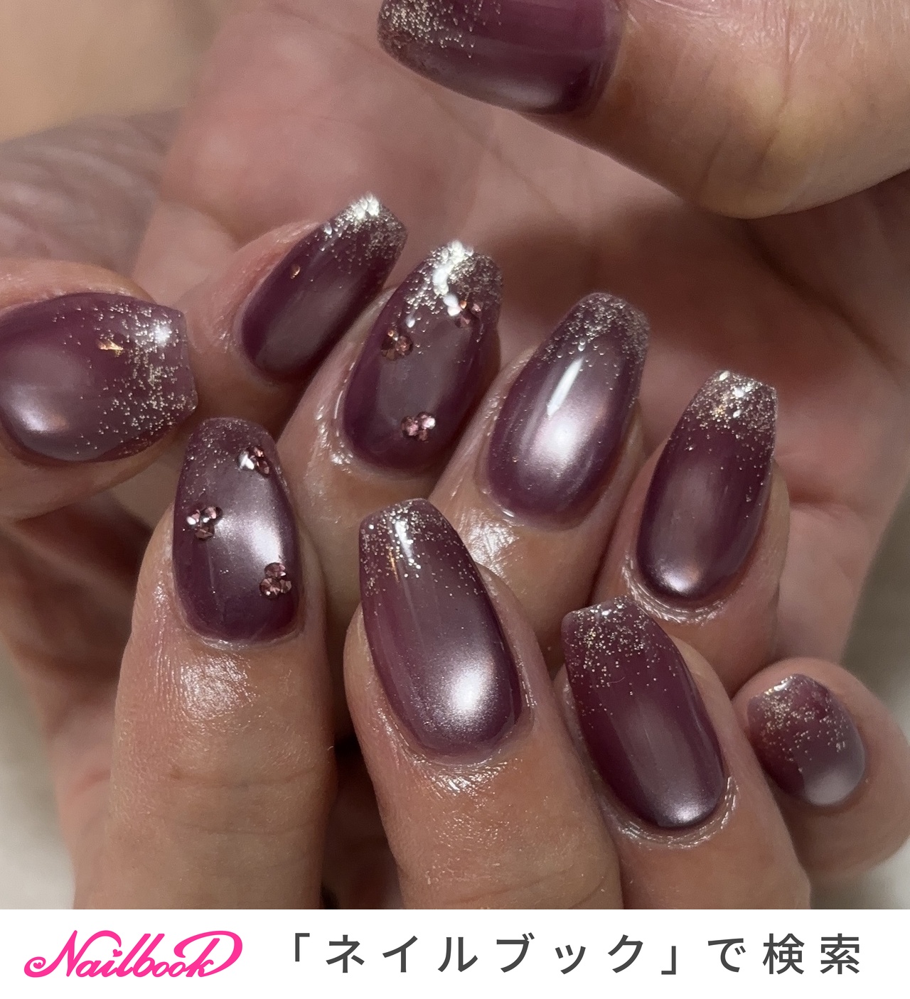 ネイルチップ　結婚式　夏　マグネットネイル　ちゅるん　成人式　水光ネイル ちゅるんネイル(ちゅるん)/#水光マグネットのネイルデザイン｜ネイルブック