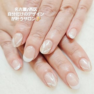 フレンチネイル(フレンチ)/ちゅるんネイルのネイルデザイン｜ネイルブック