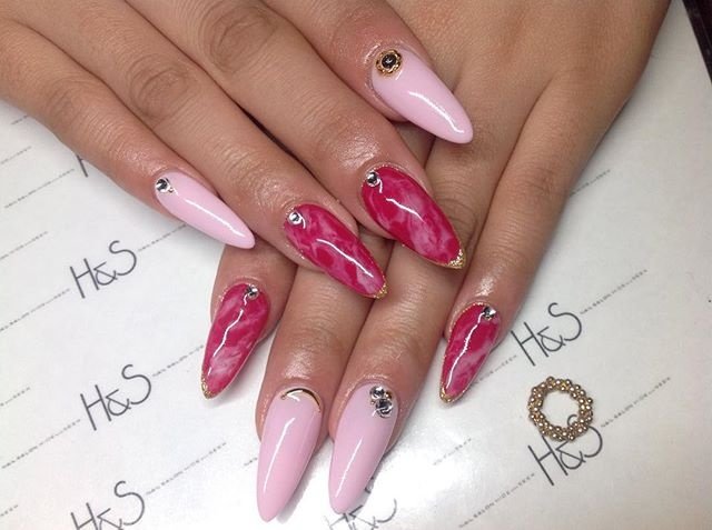 オールシーズン デート 女子会 ワンカラー マーブル Nailsalonh S前橋店のネイルデザイン No ネイルブック