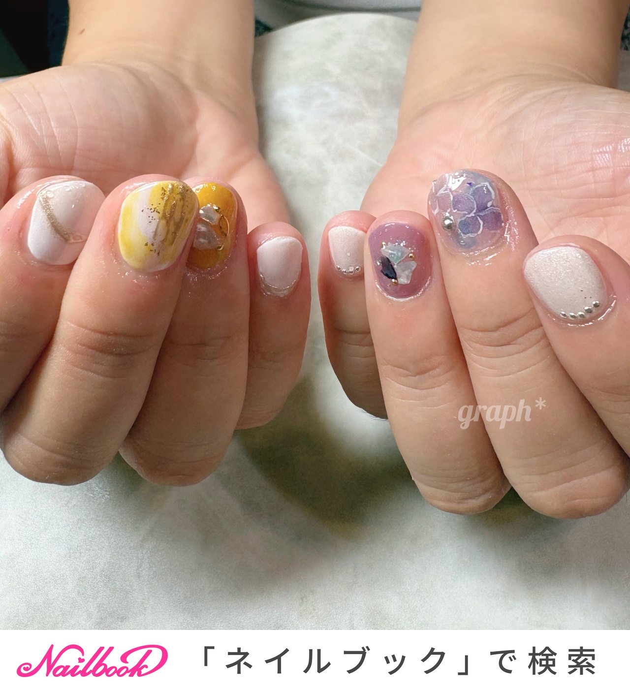 フラワー/イエローのネイルデザイン｜ネイルブック