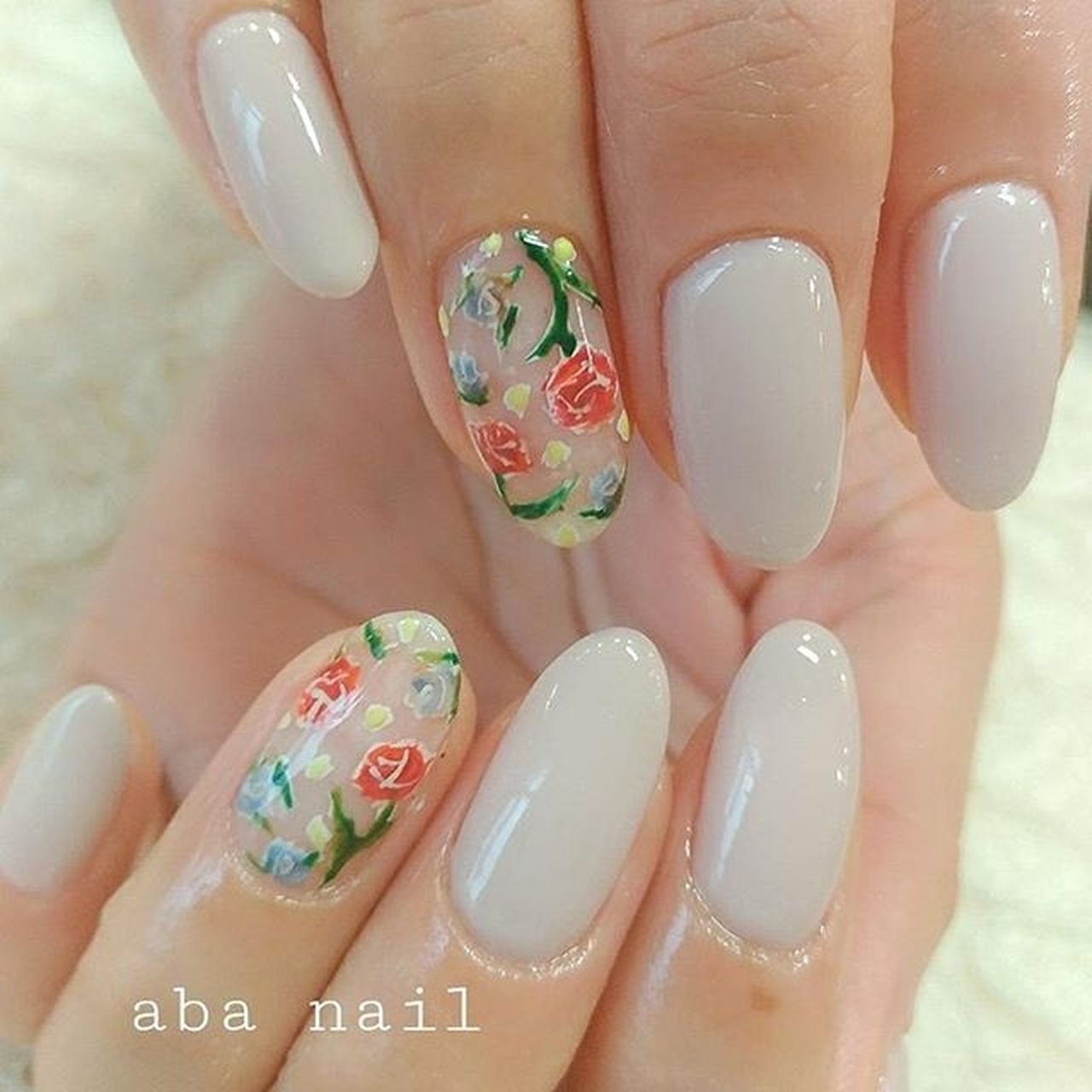 春 オールシーズン オフィス 女子会 ハンド Aba Nailのネイルデザイン No ネイルブック