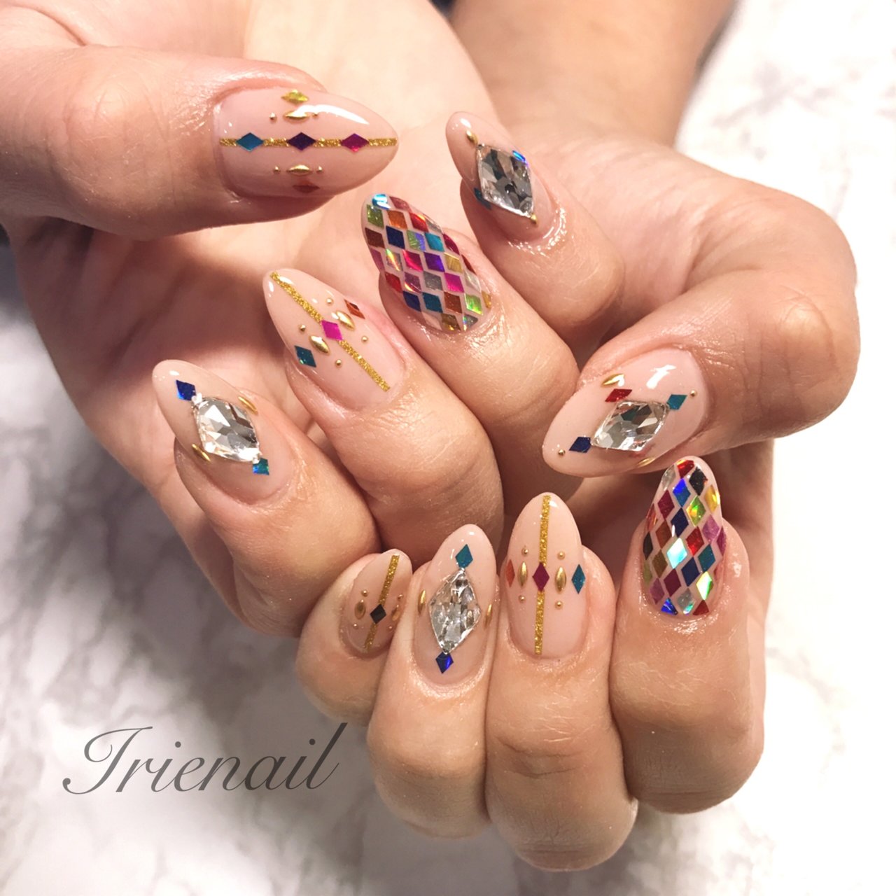 春 夏 オールシーズン 女子会 ハンド Irienailのネイルデザイン No ネイルブック