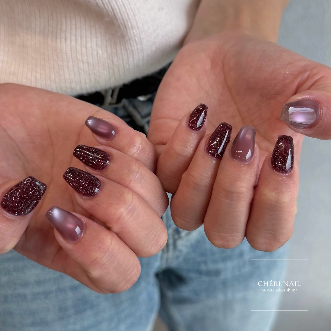 ネイルデザイン希望 手が綺麗に見えるネイル/秋/冬/ハンド/ニュアンス - CHÉRI NAIL