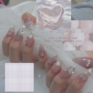リボン/#ガーリーネイルのネイルデザイン｜ネイルブック
