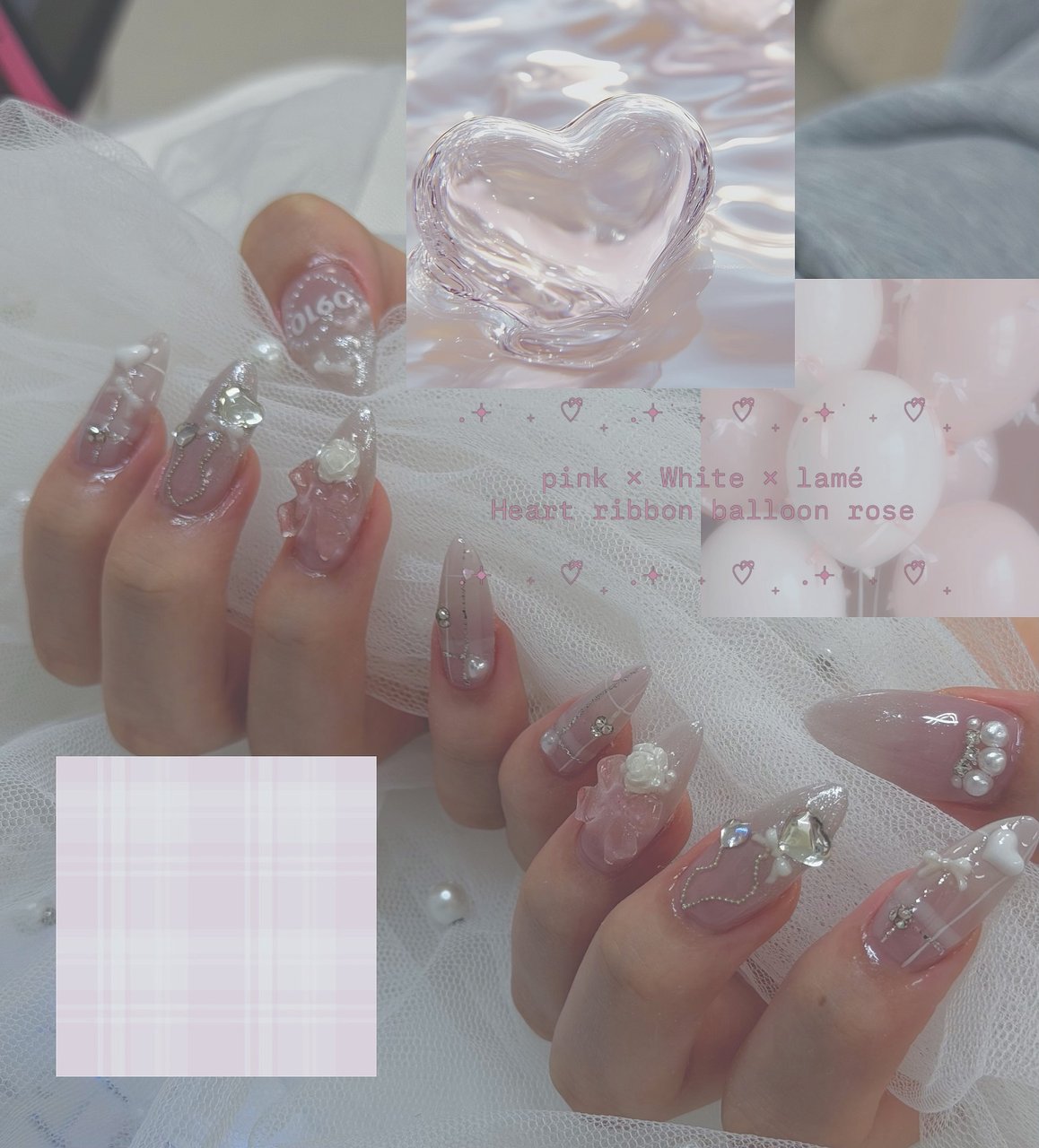チェック/リボン - 【鳥取市ネイルサロン】Arisa ⊹₊⟡⋆のネイル