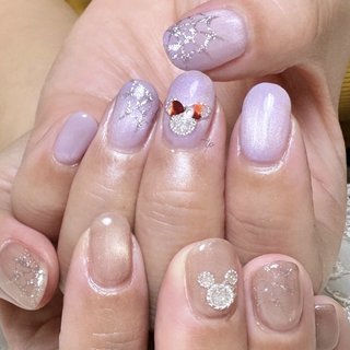 ホログラム/パープルのネイルデザイン｜ネイルブック