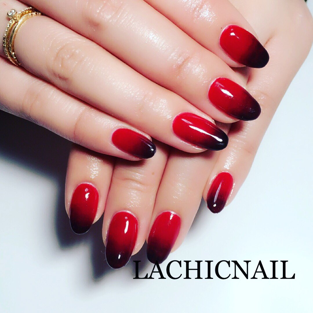 秋 冬 成人式 ハンド グラデーション Lachicnailのネイルデザイン No ネイルブック