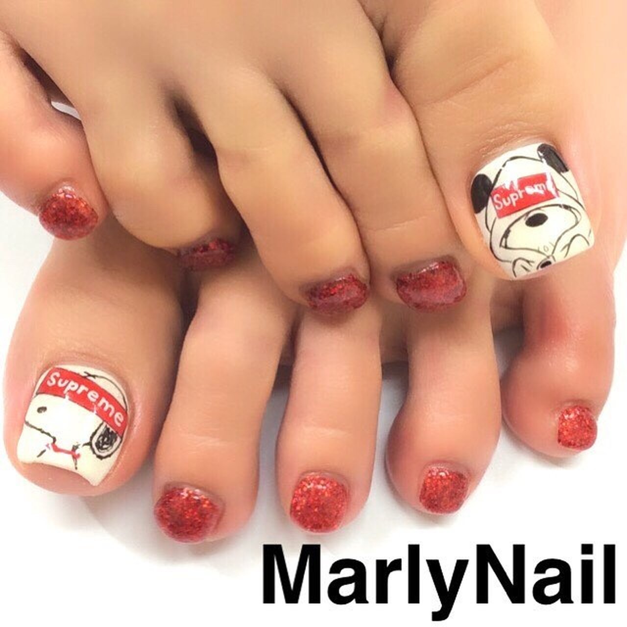 オールシーズン 女子会 フット ラメ 痛ネイル Marlynail 盛岡 ネイル マツエクサロン のネイルデザイン No ネイルブック