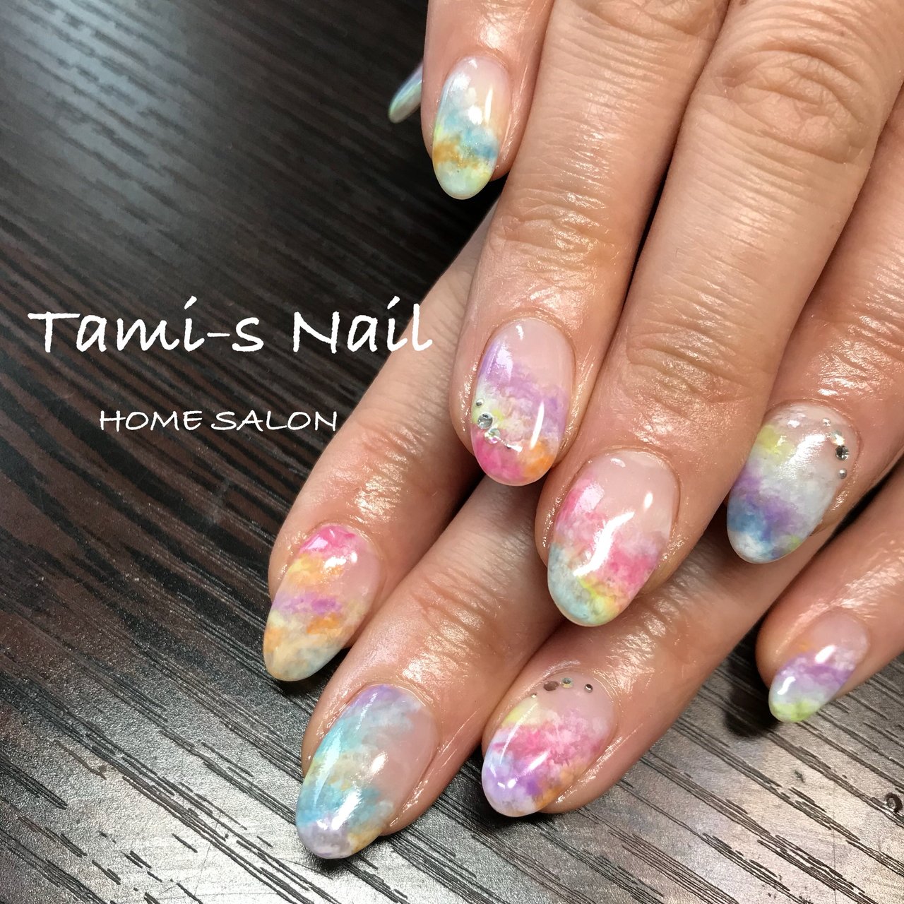 オールシーズン ハンド ミディアム カラフル ジェル Tamisnailのネイルデザイン No ネイルブック