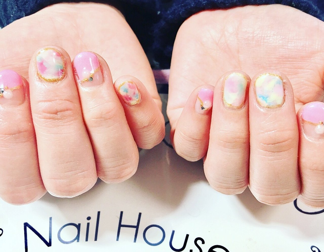 オールシーズン 卒業式 入学式 ショート ジェルネイル Nailsalon Uniteのネイルデザイン No ネイルブック