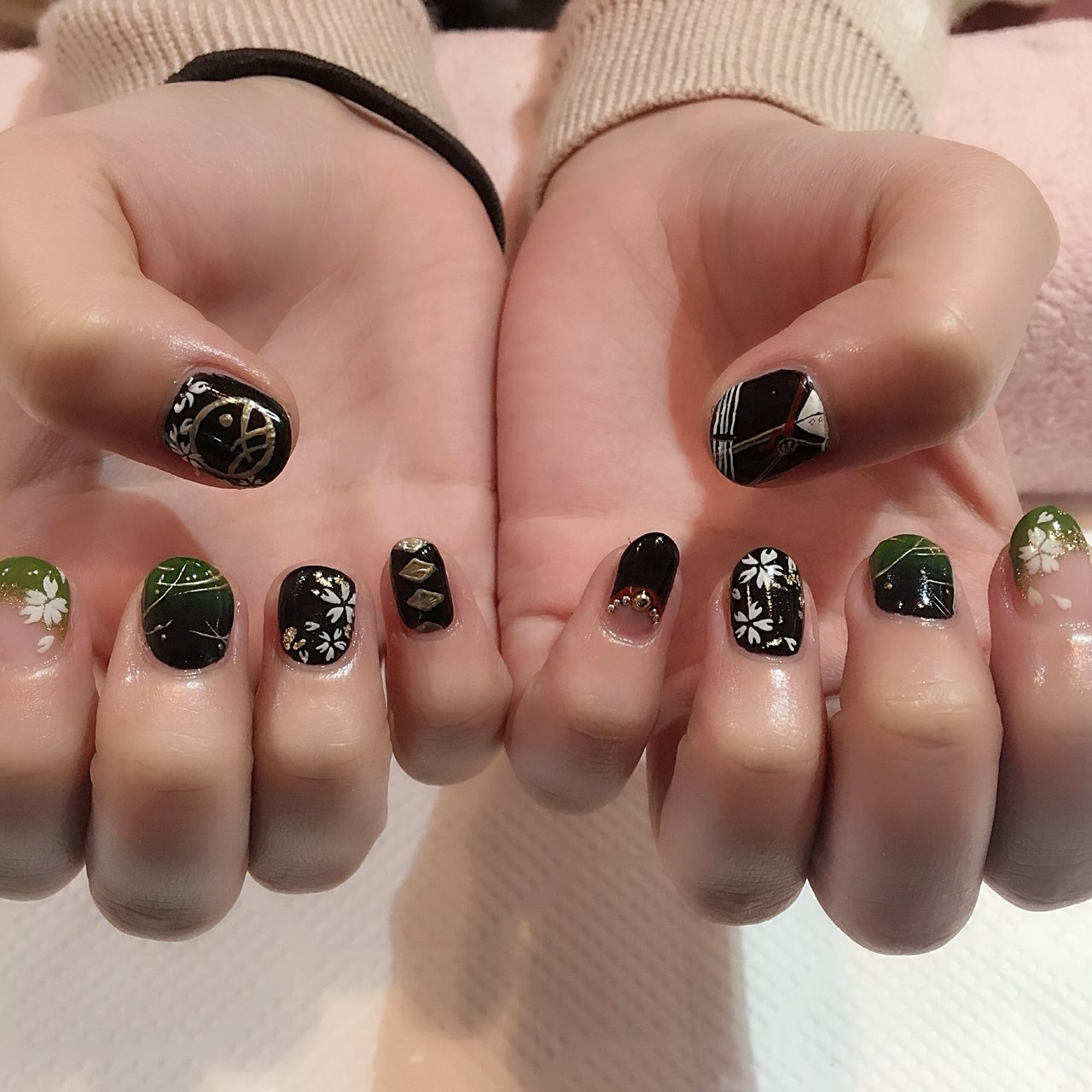 春 オールシーズン ライブ 女子会 ハンド わたなべあきこのネイルデザイン No ネイルブック