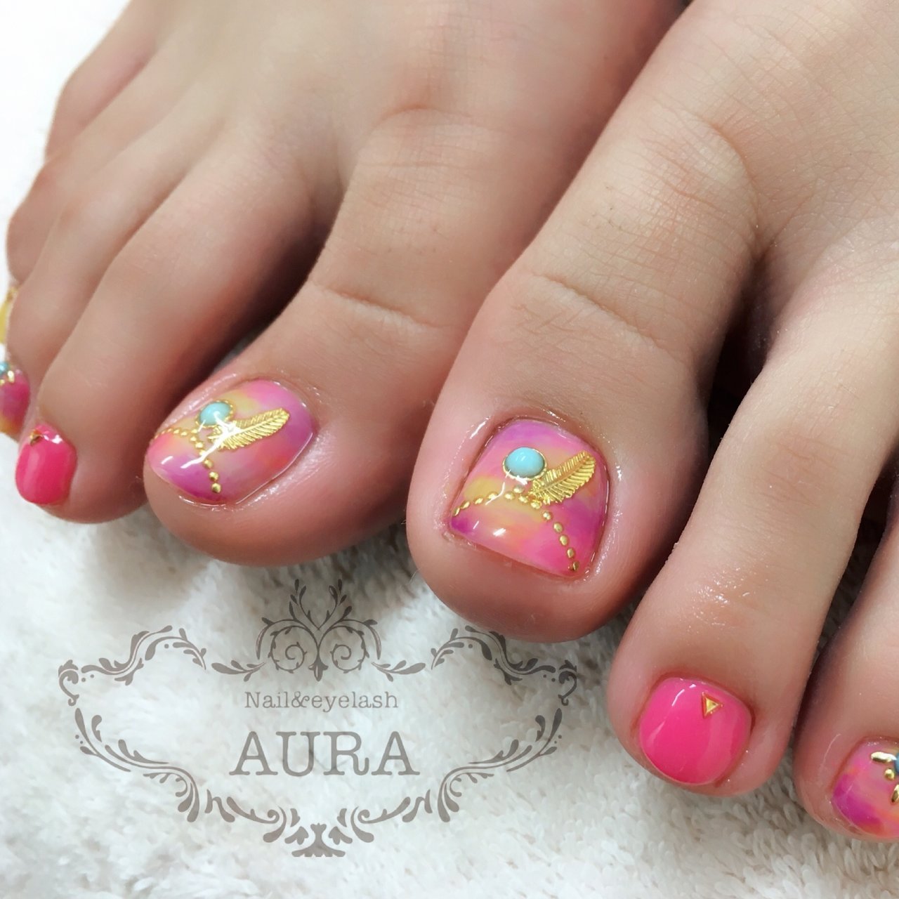 夏 梅雨 海 リゾート フット Nail Eyelash Aura Meesan のネイルデザイン No 2971530 ネイルブック