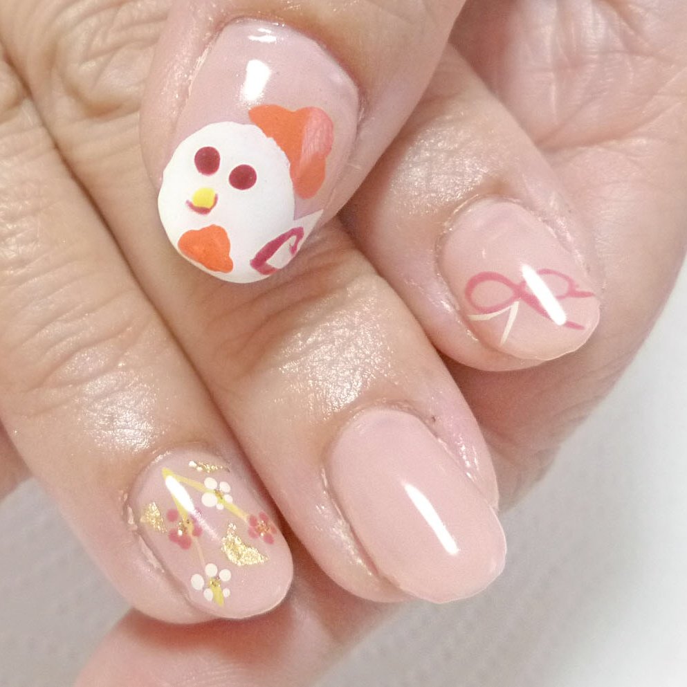 冬 お正月 成人式 ハンド シンプル Angelicnail Okinawaのネイルデザイン No ネイルブック