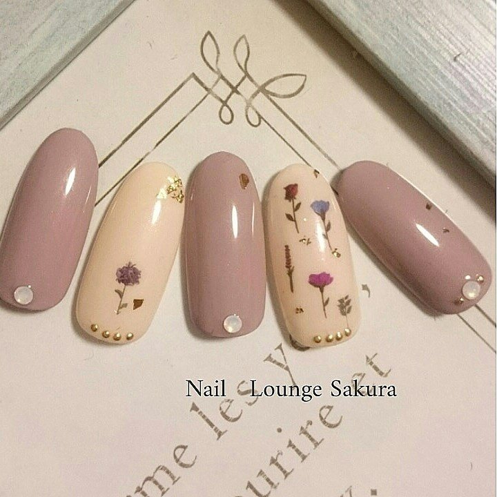 春 オールシーズン オフィス 女子会 ハンド Nail Lounge Sakuraのネイルデザイン No ネイルブック