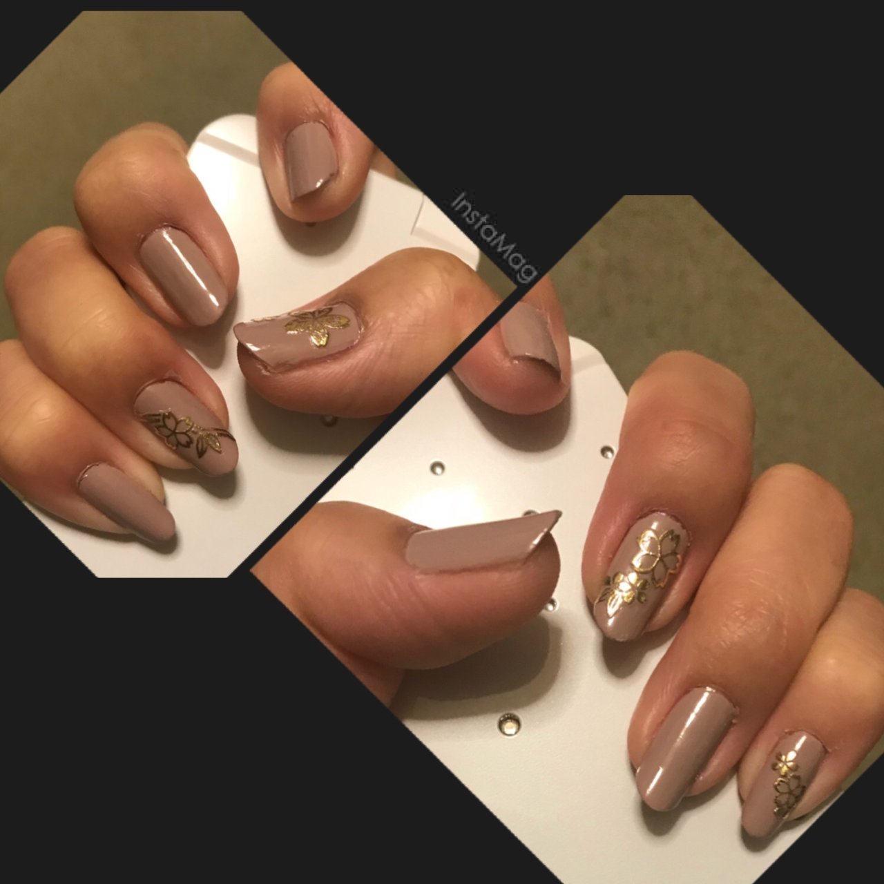 ハンド ベージュ ゴールド マニキュア あやなのネイルデザイン No ネイルブック