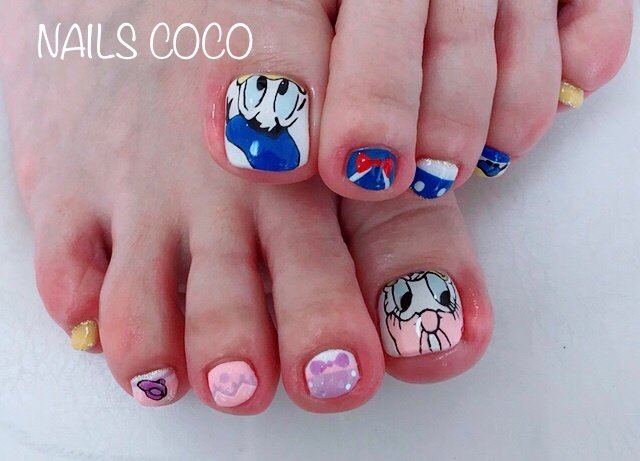 オールシーズン 旅行 フット キャラクター ショート Nailscocoのネイルデザイン No ネイルブック