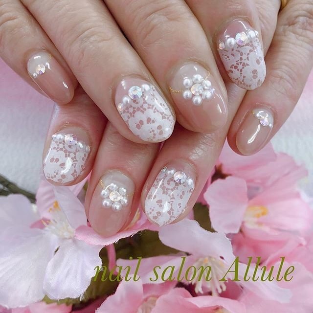 卒業式 入学式 ブライダル 女子会 ハンド ネイルサロン アリュールのネイルデザイン No ネイルブック