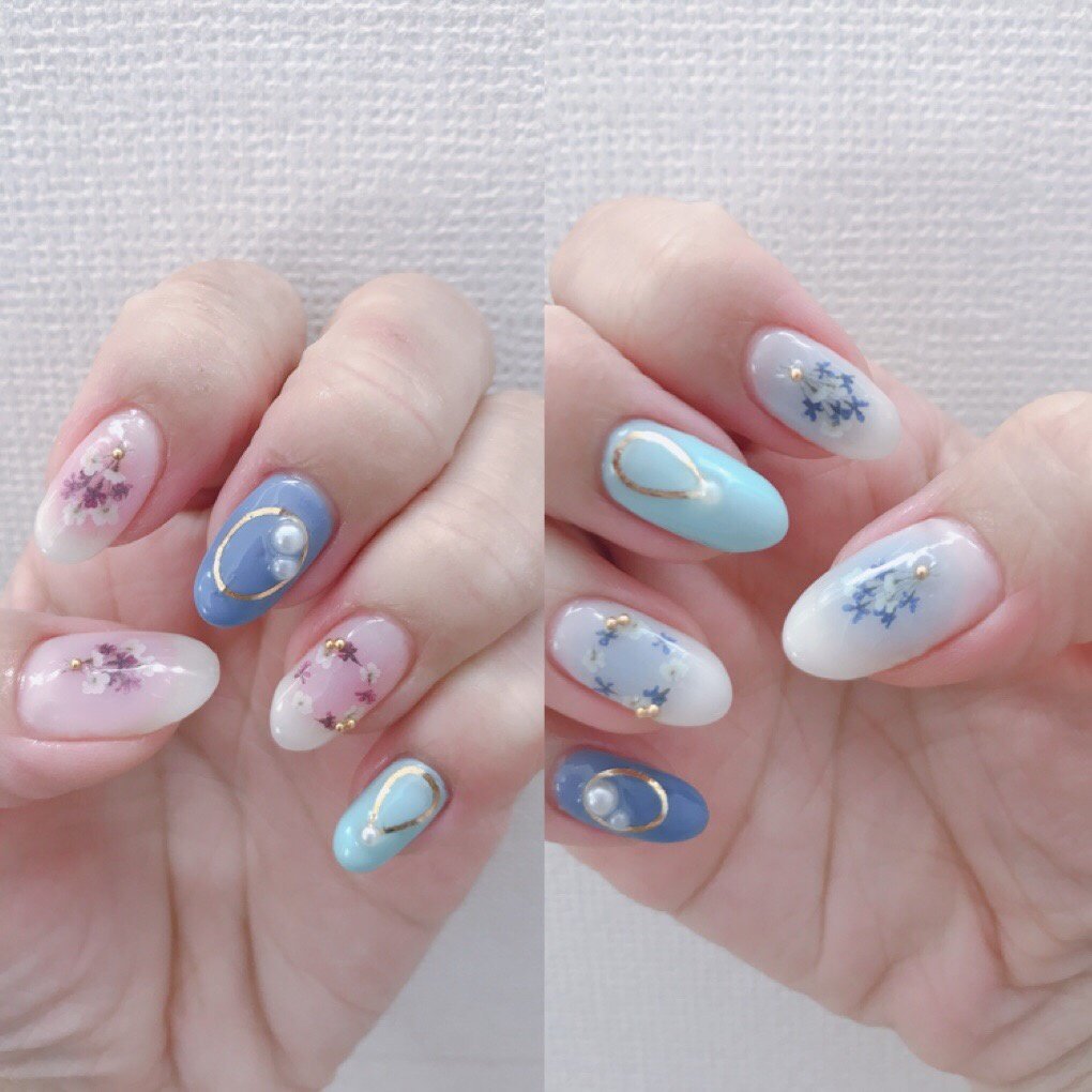 春 卒業式 入学式 ハンド フラワー Arisa0214のネイルデザイン No ネイルブック