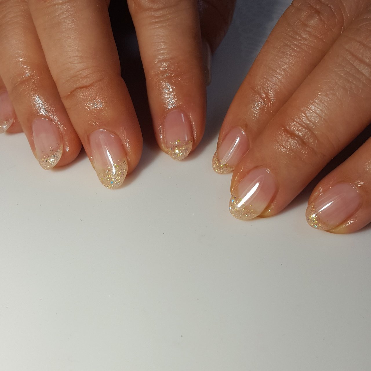 シンプル グラデーション ラメ クリア オレンジ Nail Salon Curearsのネイルデザイン No 2989141 ネイルブック