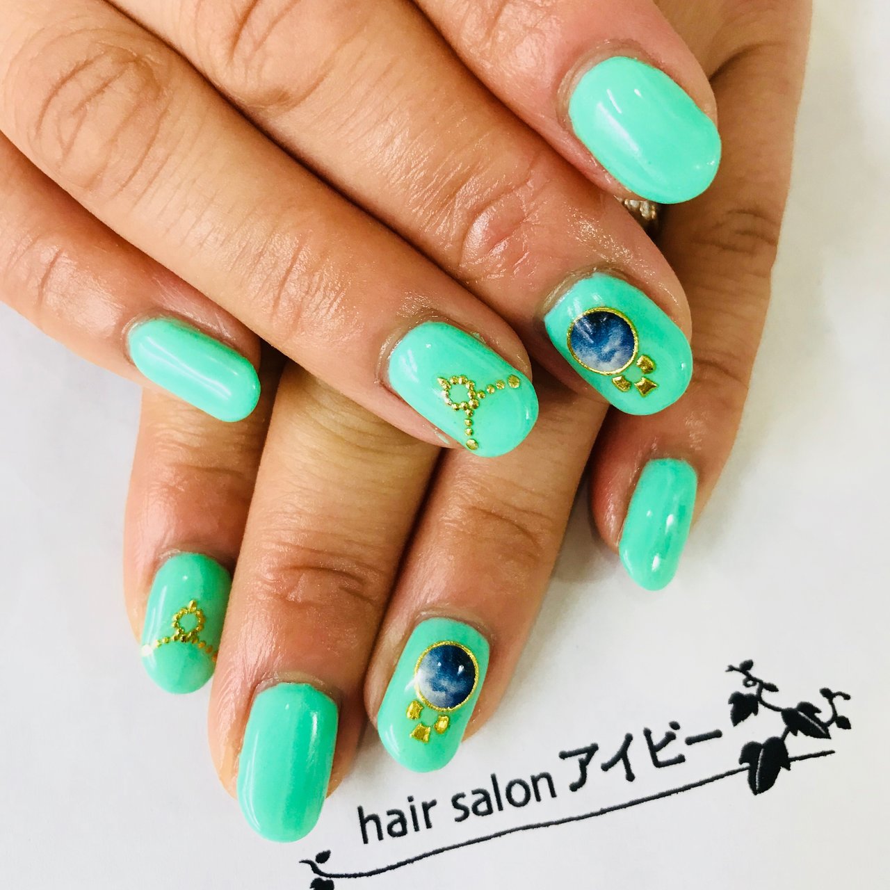 春 夏 ハンド ワンカラー ミディアム Ivy Nail Salonのネイルデザイン No ネイルブック