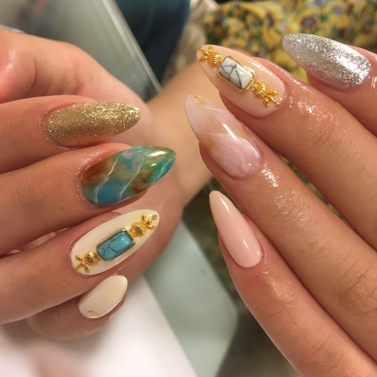 春 夏 海 リゾート ハンド Bg Nailのネイルデザイン No ネイルブック