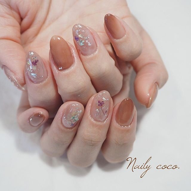 春 グラデーション フラワー ニュアンス 押し花 Naily Coのネイルデザイン No ネイルブック