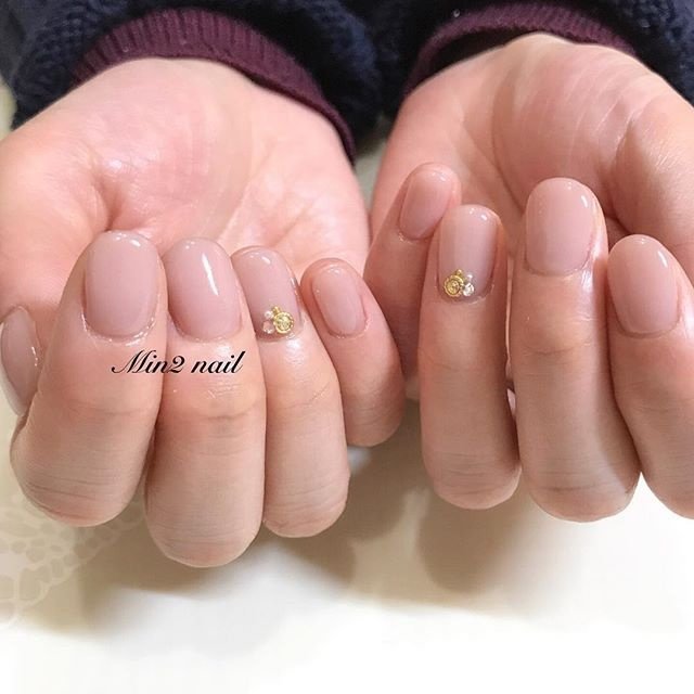 オフィス ハンド ワンカラー ショート ジェル Min2nail プライベートサロンのネイルデザイン No 2995336 ネイルブック