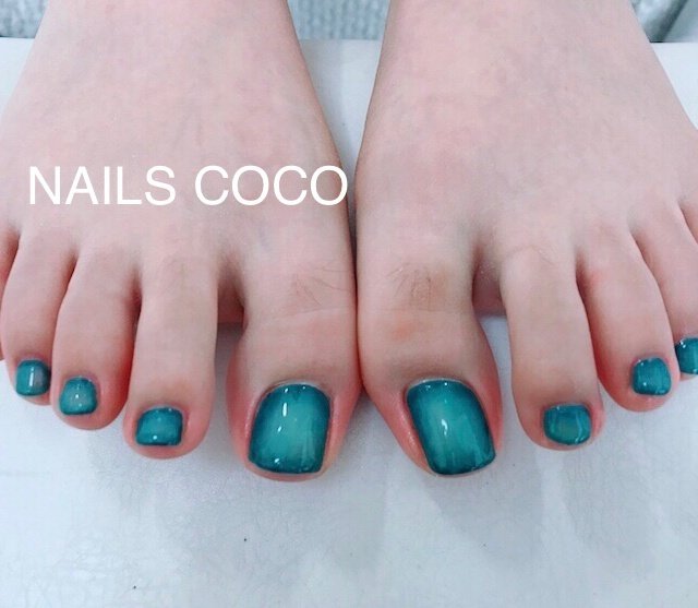 フット クリア ブルー お客様 Nailscocoのネイルデザイン No ネイルブック