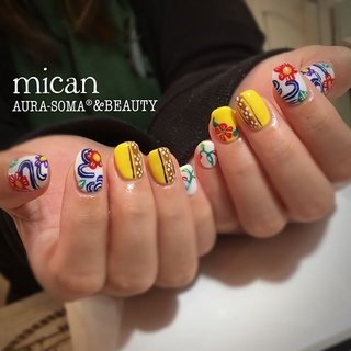 琉球柄のネイルデザイン ネイルブック