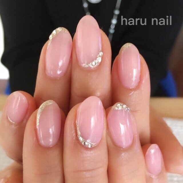 オールシーズン オフィス 女子会 ハンド ピンク Haru Nailのネイルデザイン No 3011321 ネイルブック