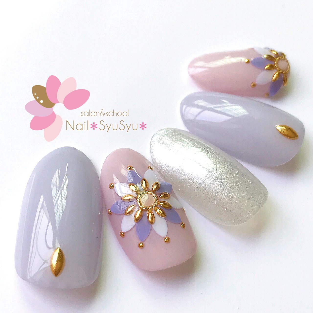 春 ハンド シンプル ホログラム ワンカラー Nail Syusyu ネイルシュシュのネイルデザイン No ネイルブック