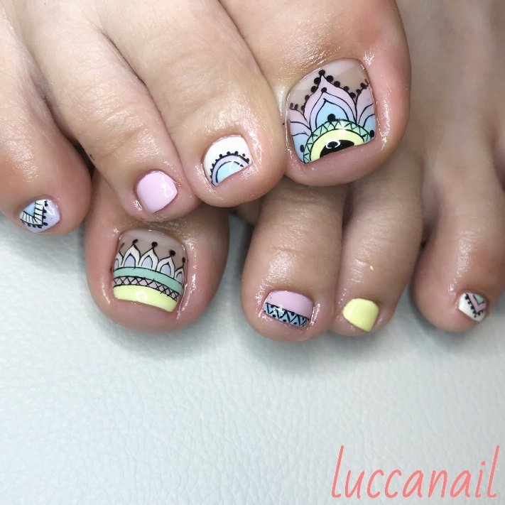 春 旅行 海 オフィス フット Luccanailのネイルデザイン No ネイルブック