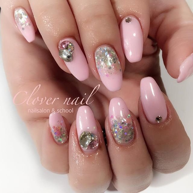 春 ハンド ラメ ロング ジェル Yuko Aokiのネイルデザイン No ネイルブック