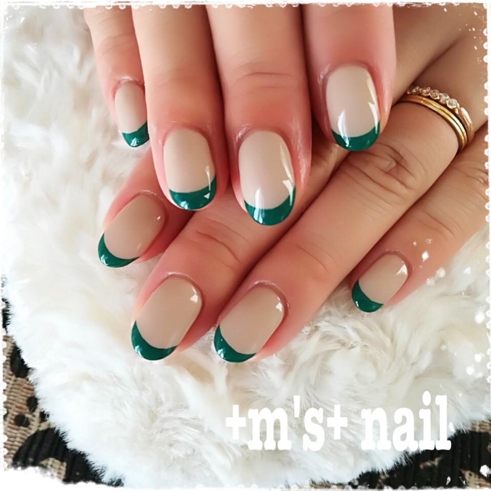 オールシーズン ハンド フレンチ ショート ベージュ M S Nailのネイルデザイン No ネイルブック