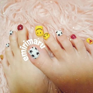 21年 新着順 ハート 星 ニコちゃんネイルのネイルデザイン ネイルブック