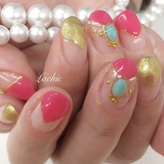 おすすめ順 ラメ フラミンゴカラーのネイルデザイン ネイルブック