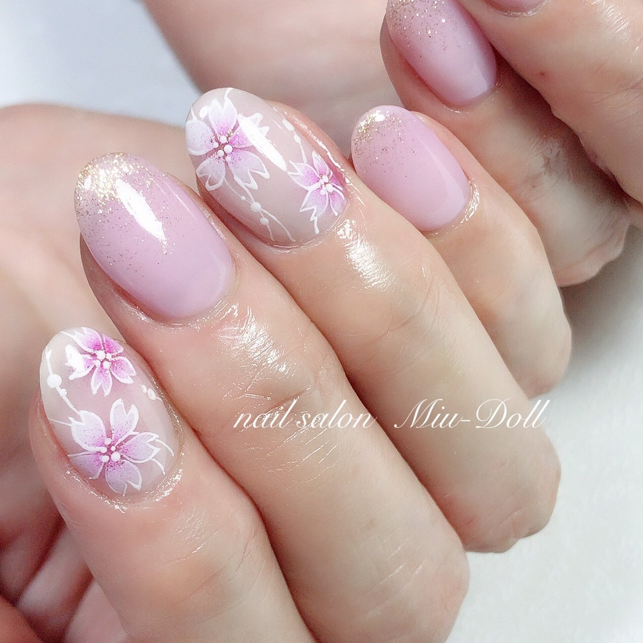 春 旅行 オフィス 女子会 ハンド Miu Dollのネイルデザイン No ネイルブック
