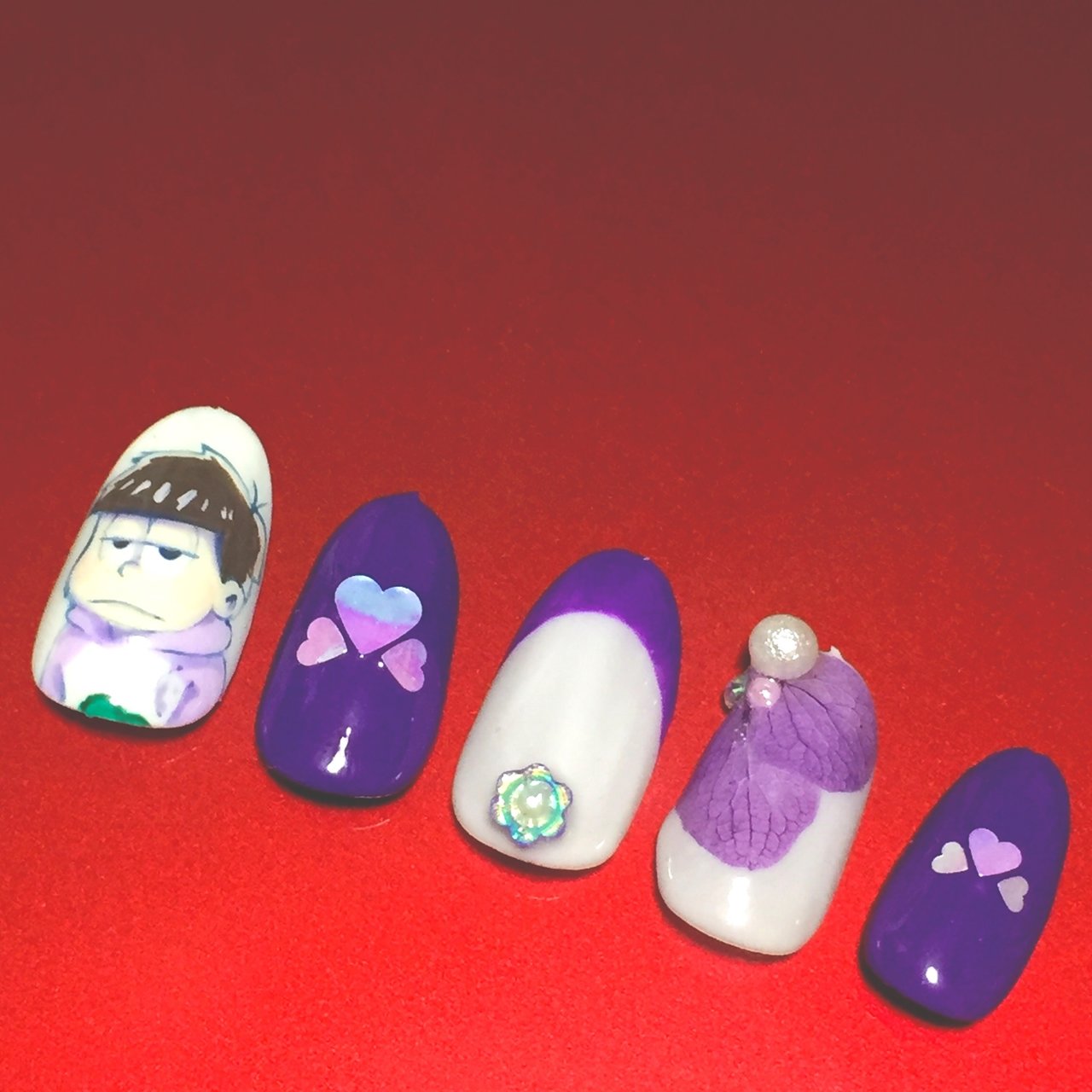 オールシーズン ハンド ホログラム ワンカラー 痛ネイル おあげのネイルデザイン No ネイルブック