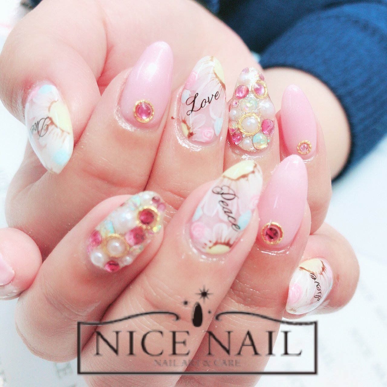 春 夏 パーティー デート ハンド Nicenail Funabashiのネイルデザイン No ネイルブック