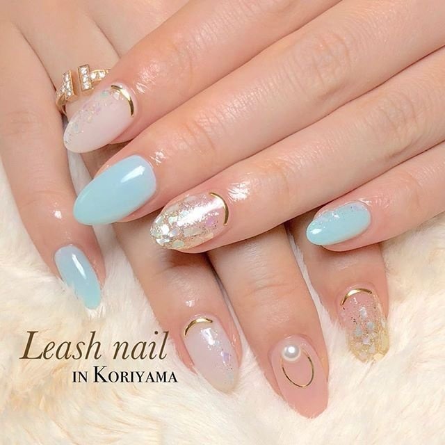 春 オールシーズン オフィス ブライダル ハンド Leash Nailのネイルデザイン No ネイルブック
