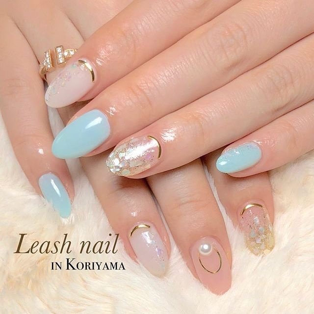 春 オールシーズン オフィス ブライダル ハンド Leash Nailのネイルデザイン No ネイルブック