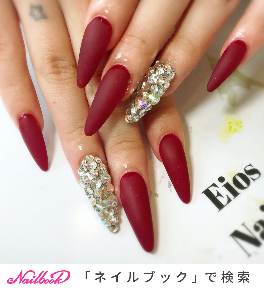 人気順 マット ボルドー スカルプチュアのネイルデザイン ネイルブック