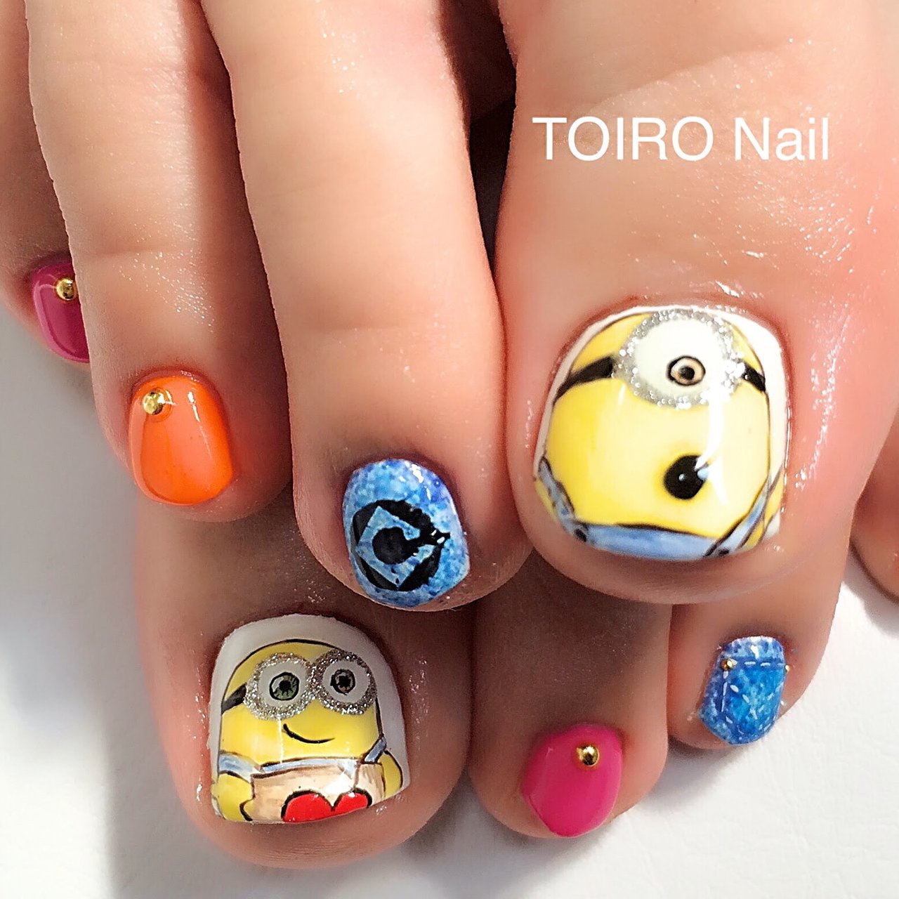 夏 フット ワンカラー キャラクター デニム Toiro Nailのネイルデザイン No ネイルブック