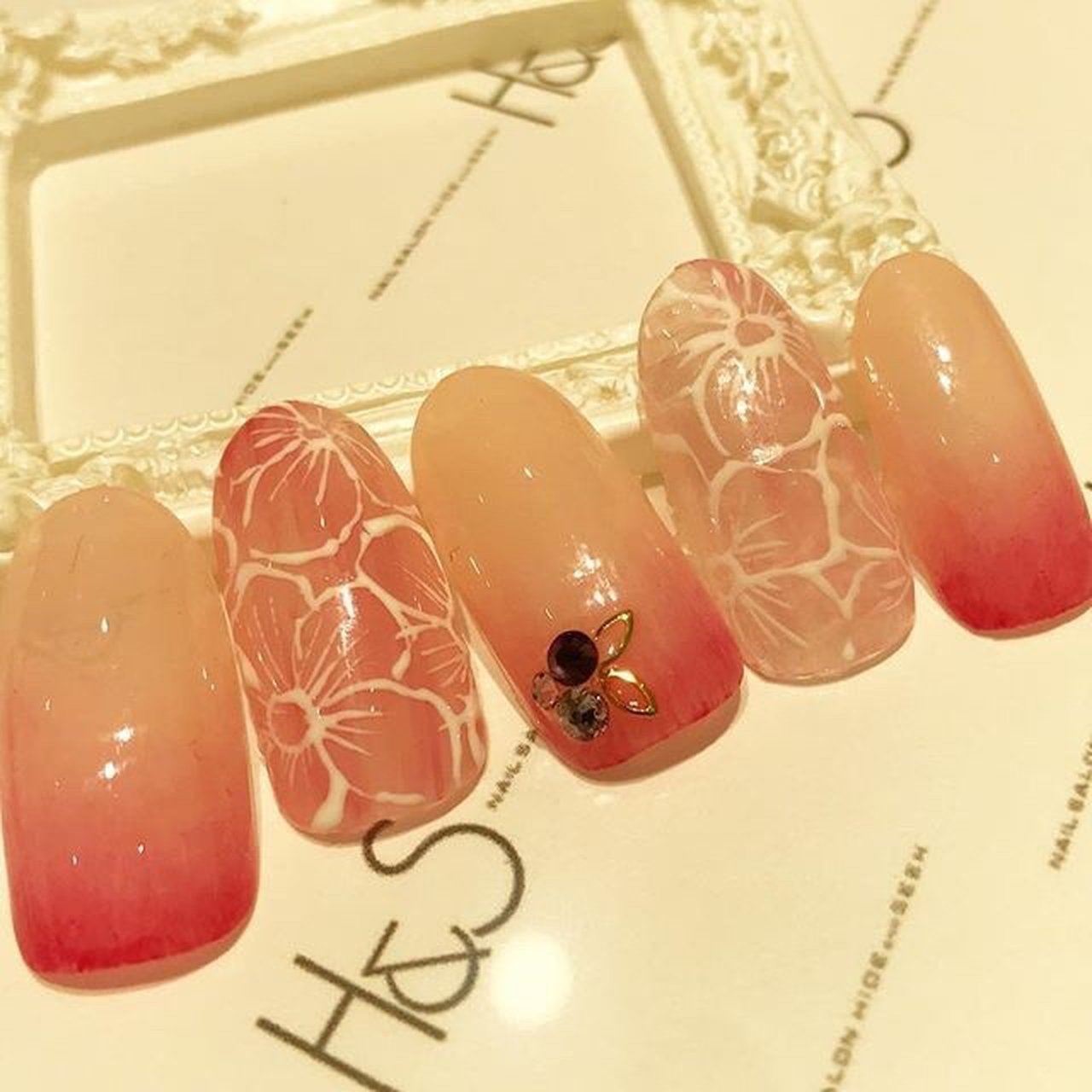 春 夏 オールシーズン オフィス ハンド ネイルサロンh S高崎オーパのネイルデザイン No ネイルブック