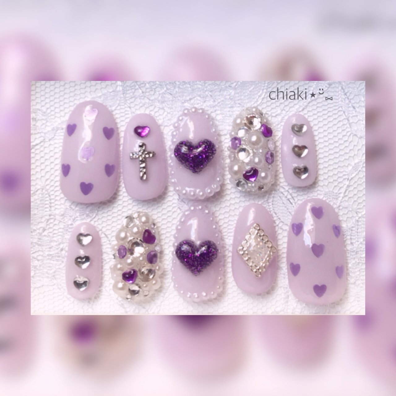 オールシーズン ハンド 3d ミディアム パープル Chiakinail0213の